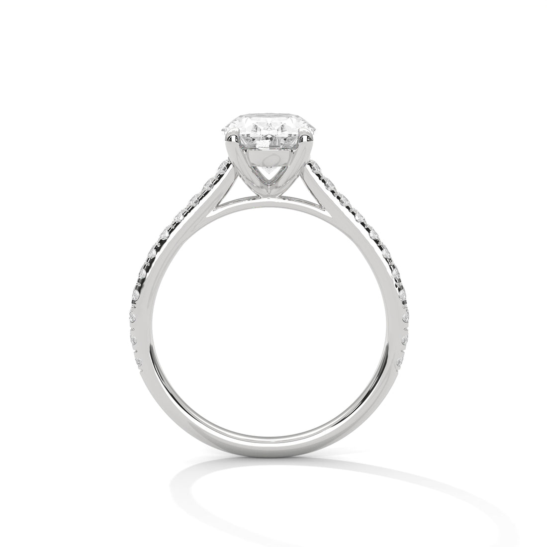 2.22 CT Oval Cut Solitaire Diamond Ring