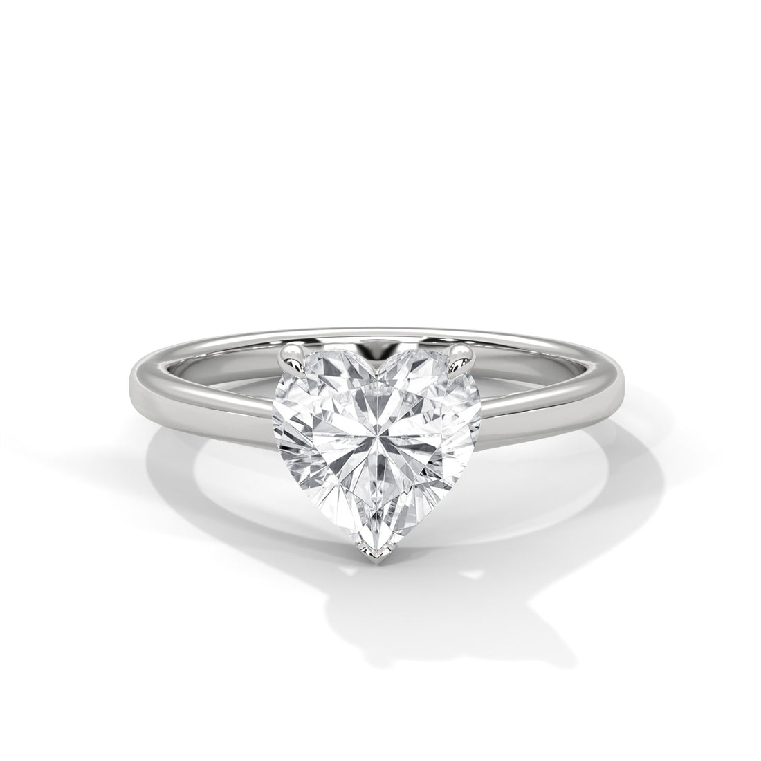 1 CT Heart Shape Solitaire Diamond Ring