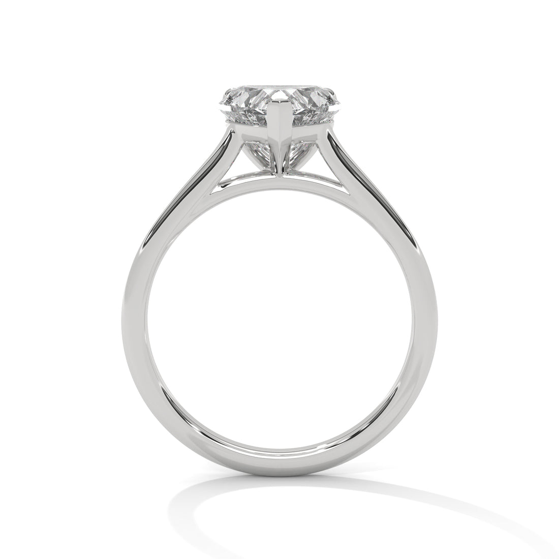 1 CT Heart Shape Solitaire Diamond Ring