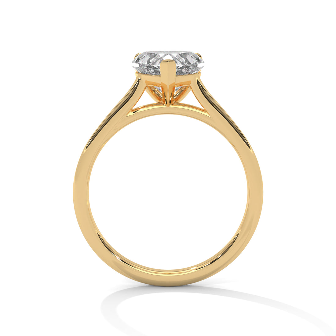 1 CT Heart Shape Solitaire Diamond Ring
