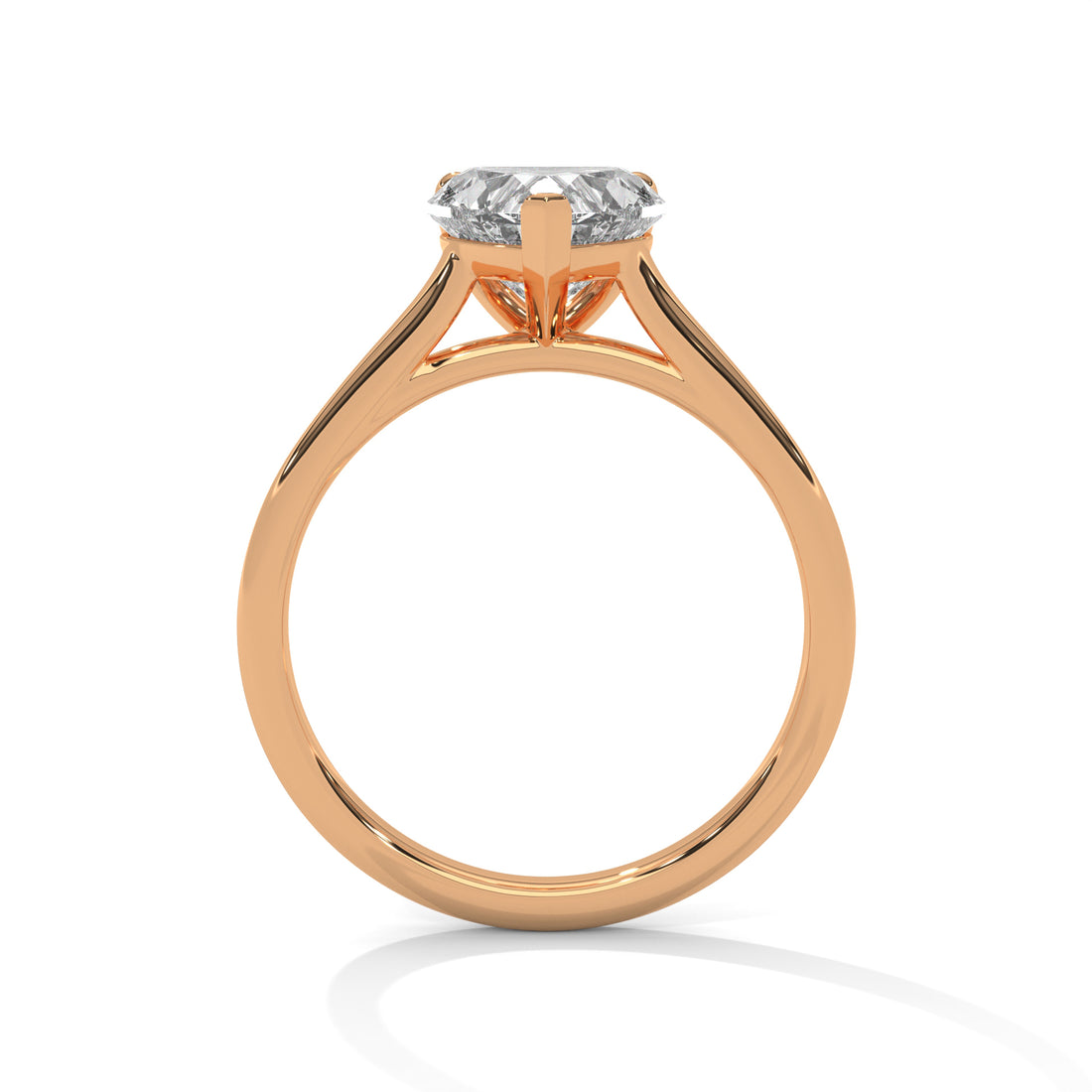 1 CT Heart Shape Solitaire Diamond Ring