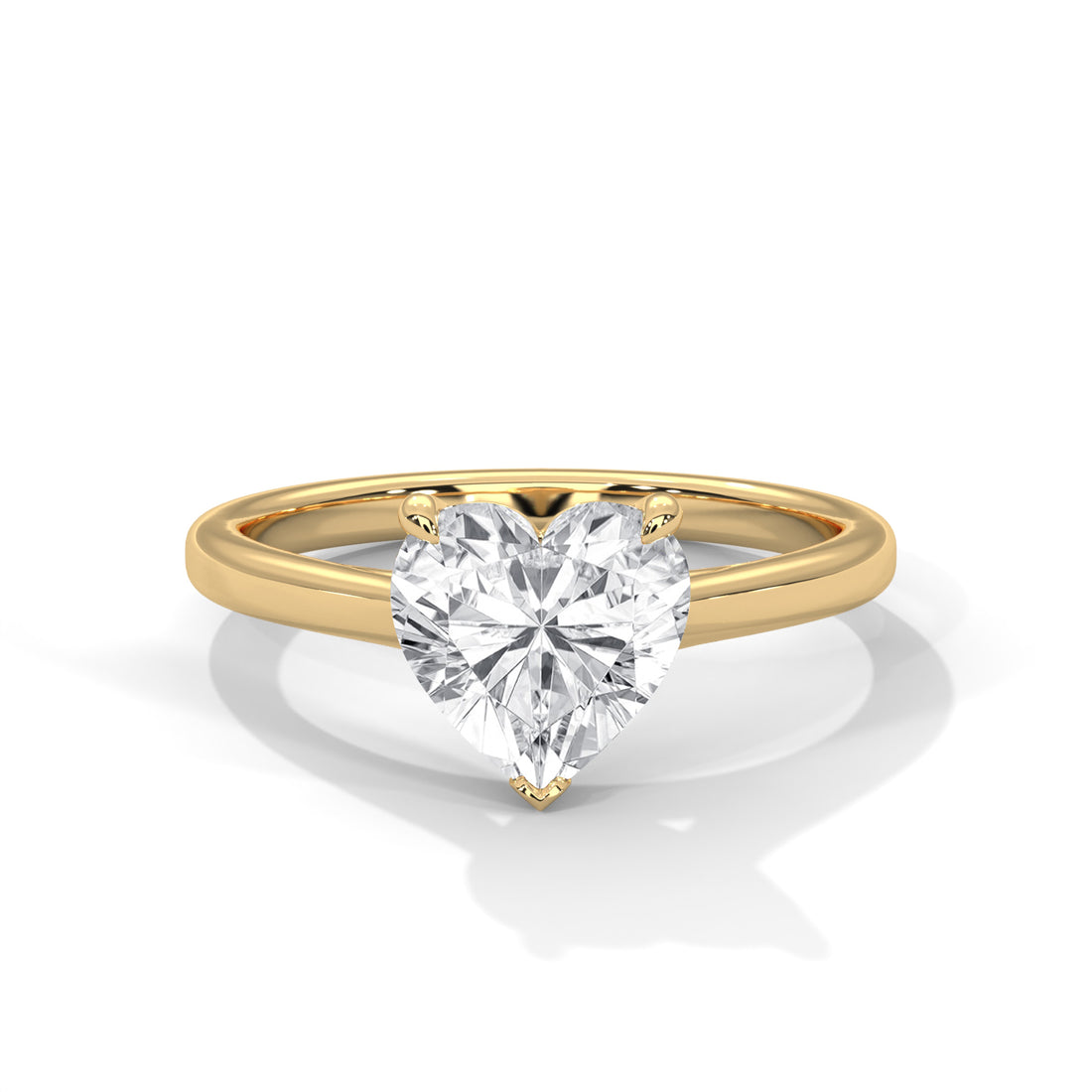 1 CT Heart Shape Solitaire Diamond Ring