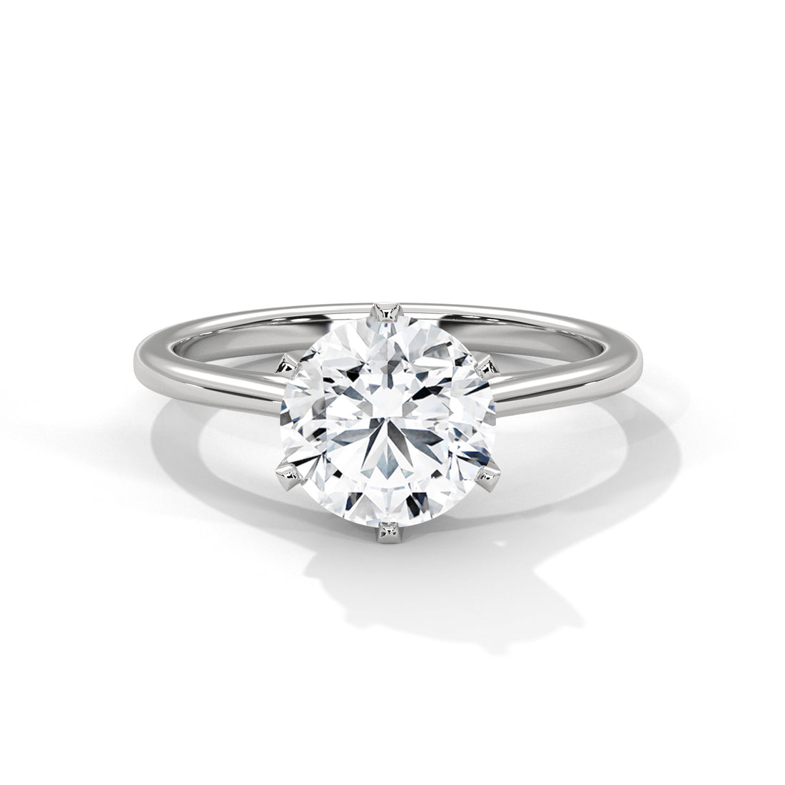 1 CT Six Prong Solitaire Lab Diamond Ring