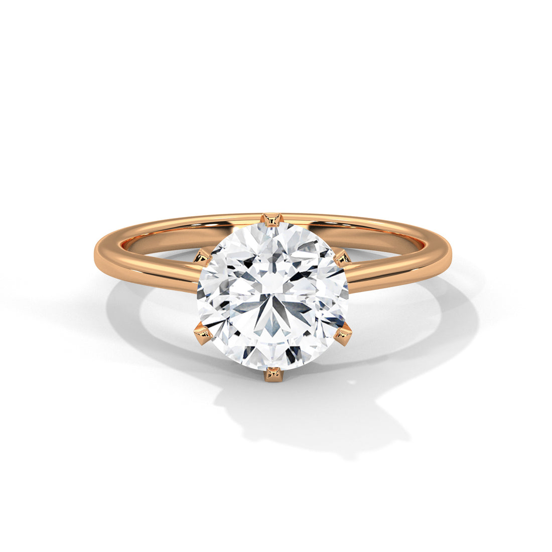 1 CT Six Prong Solitaire Lab Diamond Ring