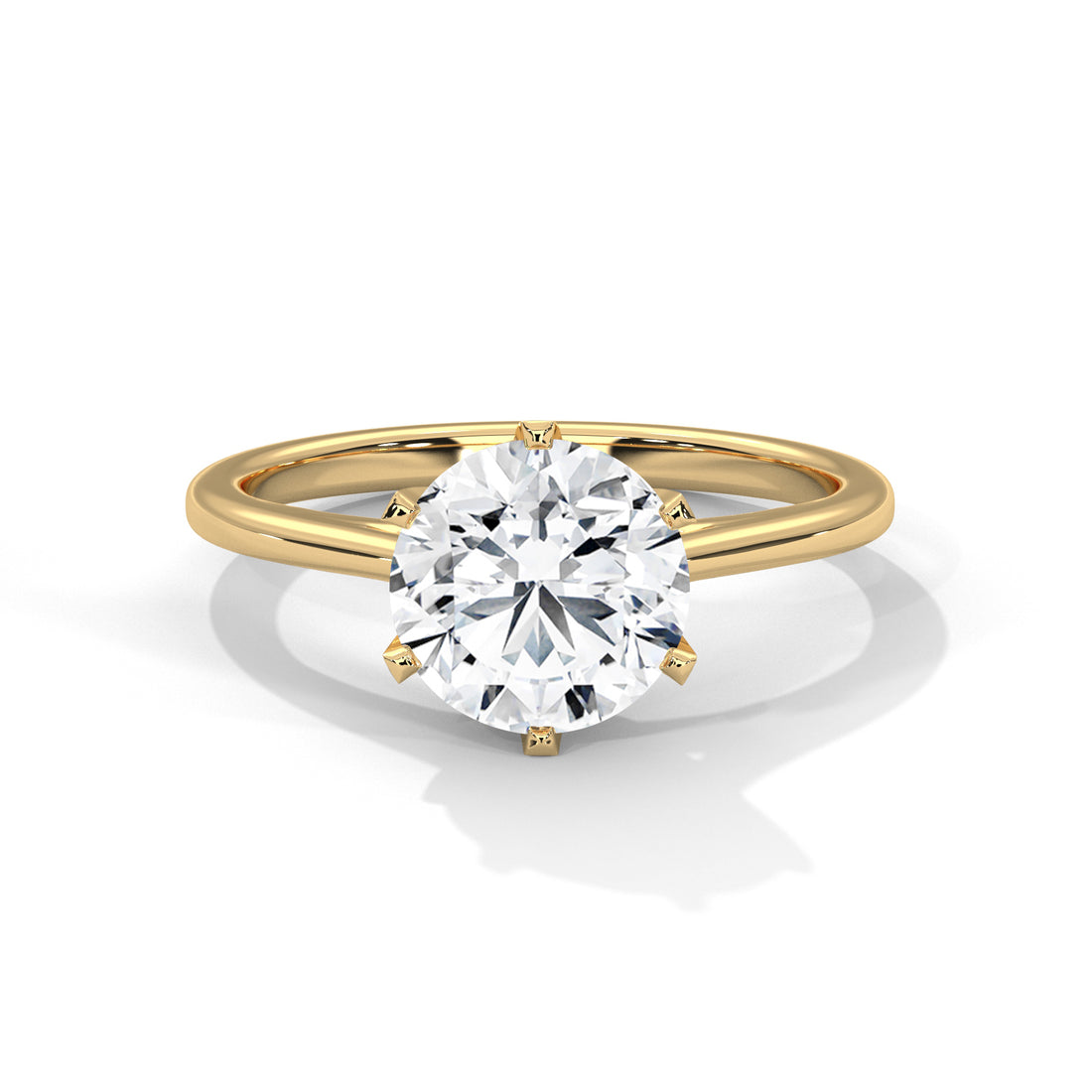 1 CT Six Prong Solitaire Lab Diamond Ring