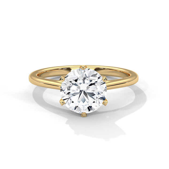 1 CT Six Prong Solitaire Lab Diamond Ring
