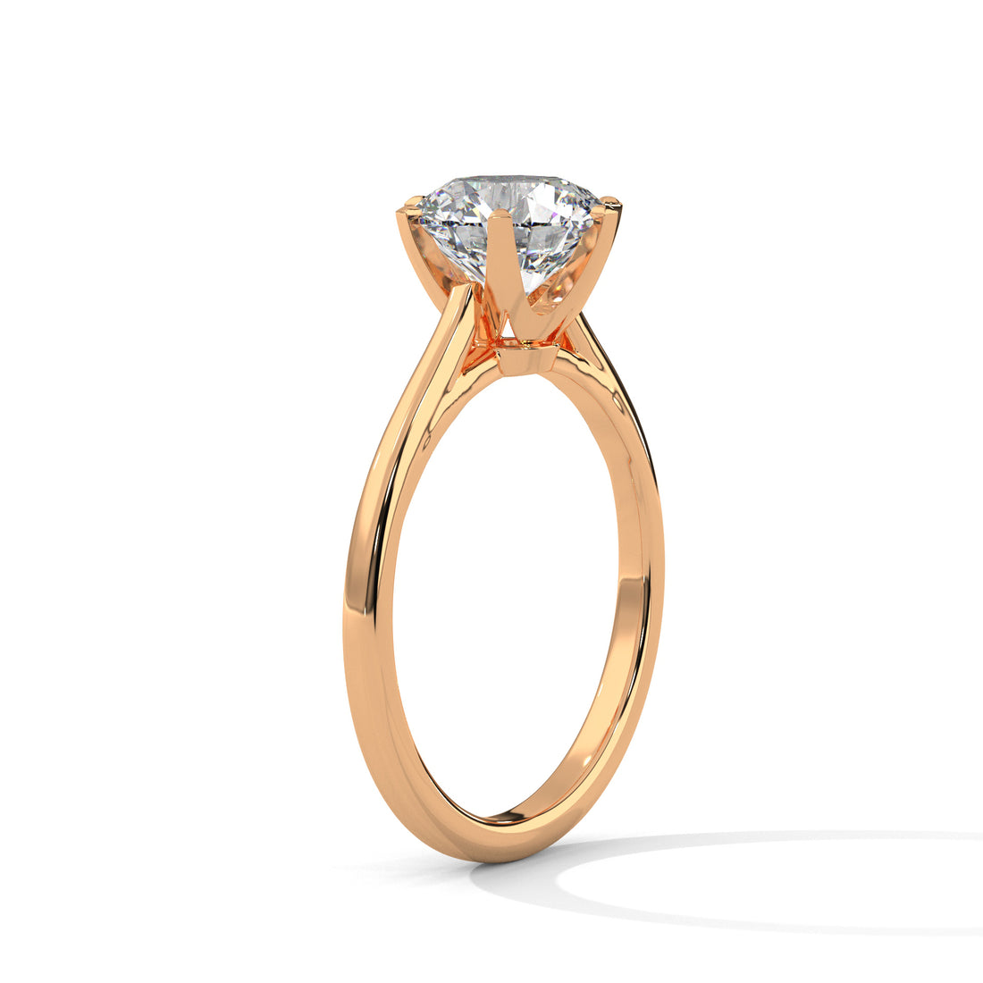 1 CT Six Prong Solitaire Lab Diamond Ring
