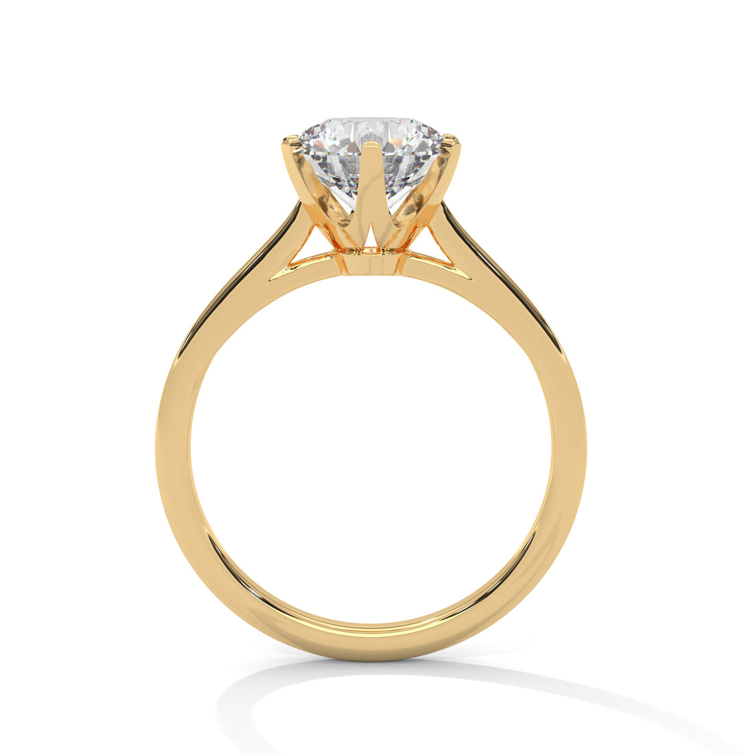 1 CT Six Prong Solitaire Lab Diamond Ring