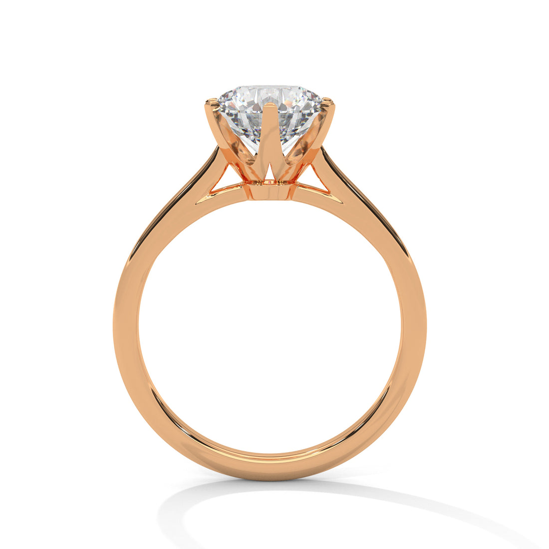 1 CT Six Prong Solitaire Lab Diamond Ring