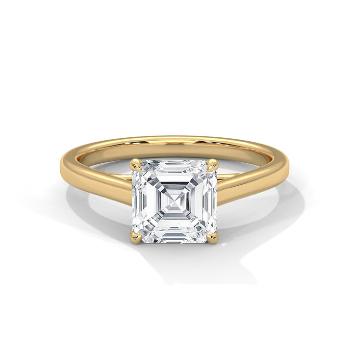 2 CT Asscher Cut Diamond Solitaire Ring
