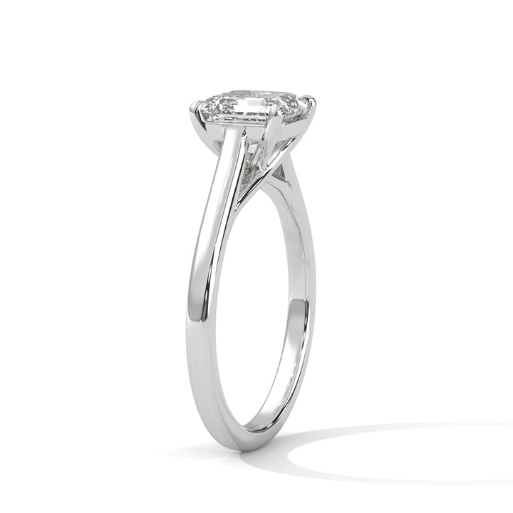 2 CT Asscher Cut Diamond Solitaire Ring