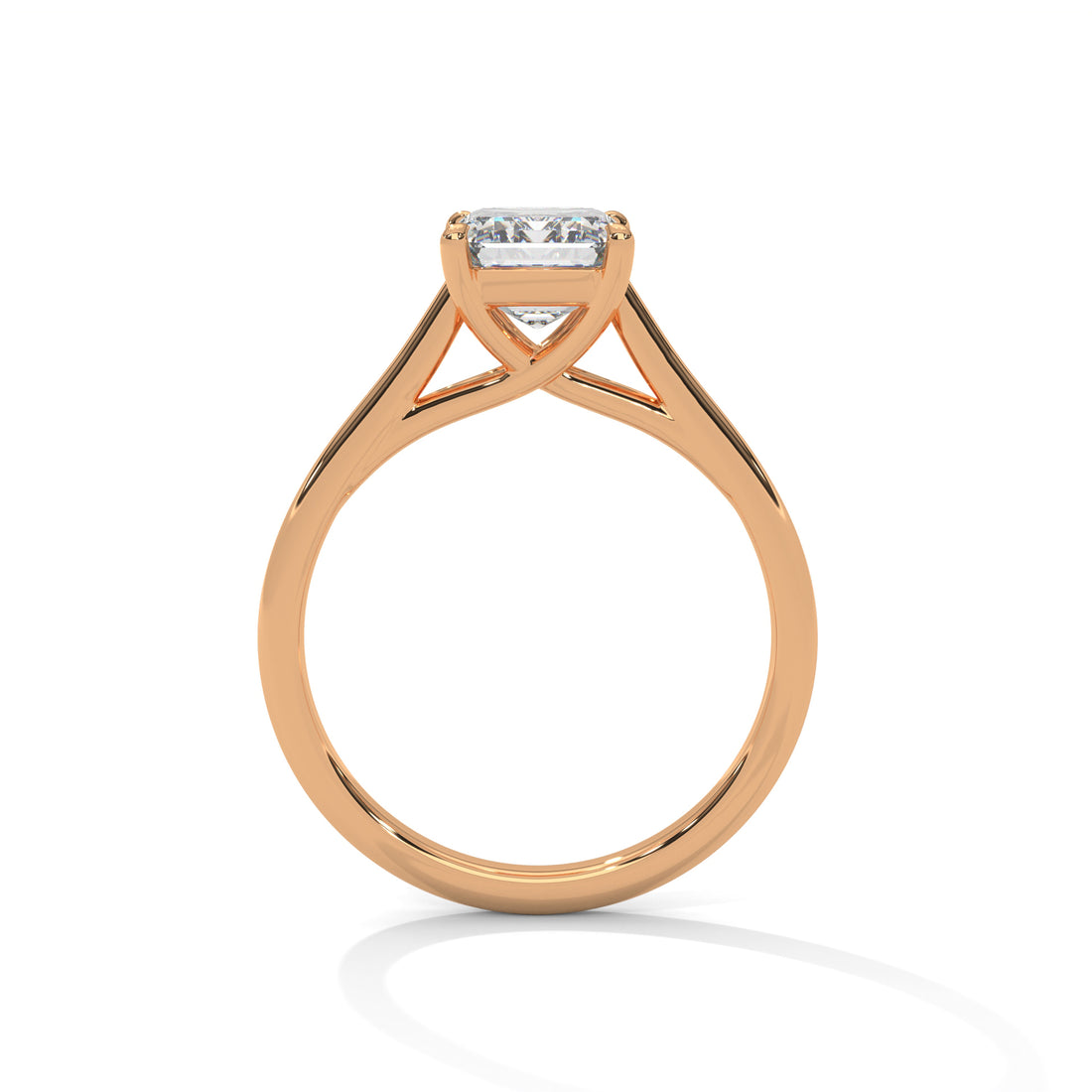 1 CT Radiant Cut Diamond Solitaire Ring