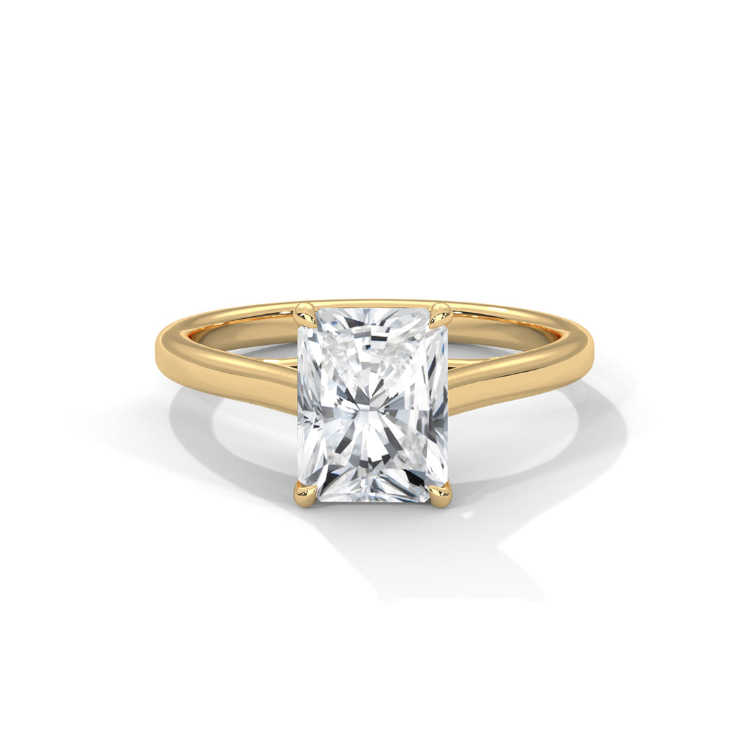 1 CT Radiant Cut Diamond Solitaire Ring