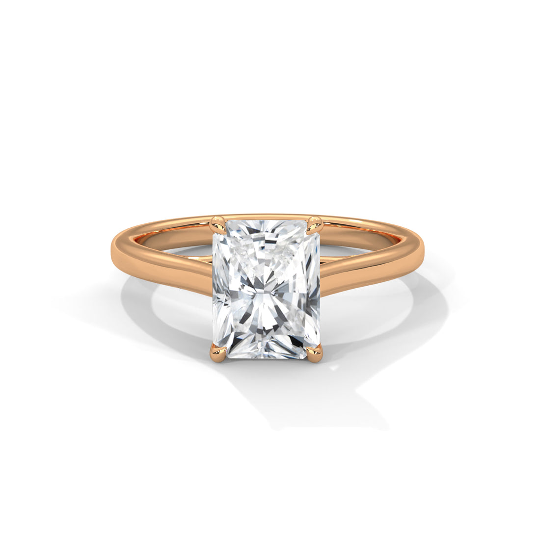 1 CT Radiant Cut Diamond Solitaire Ring