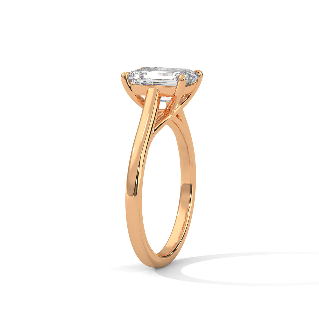 1 CT Radiant Cut Diamond Solitaire Ring