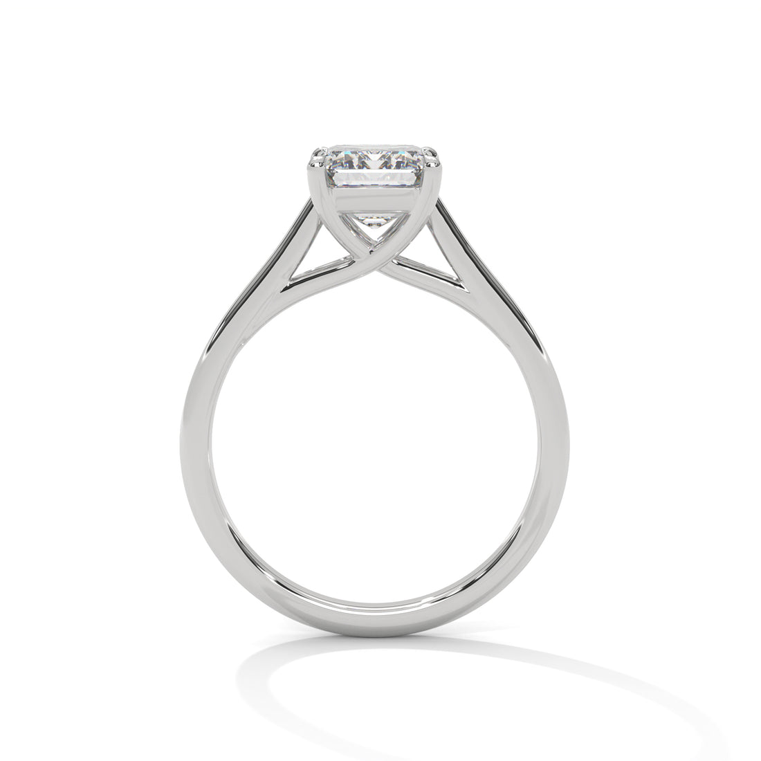 1 CT Radiant Cut Diamond Solitaire Ring