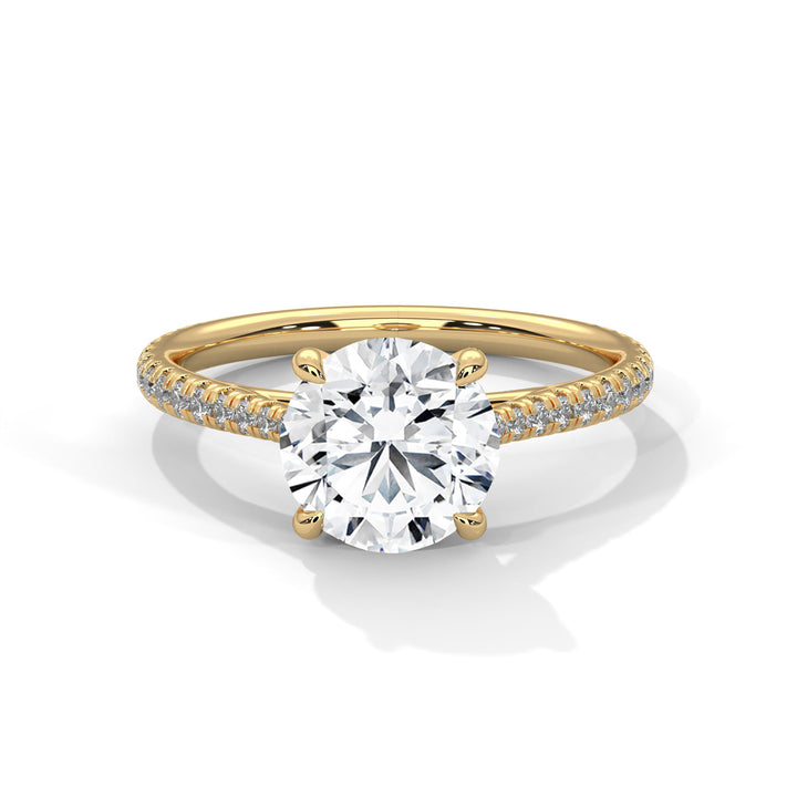 2.22 CT Round Cut Four Prong Solitaire Diamond Ring
