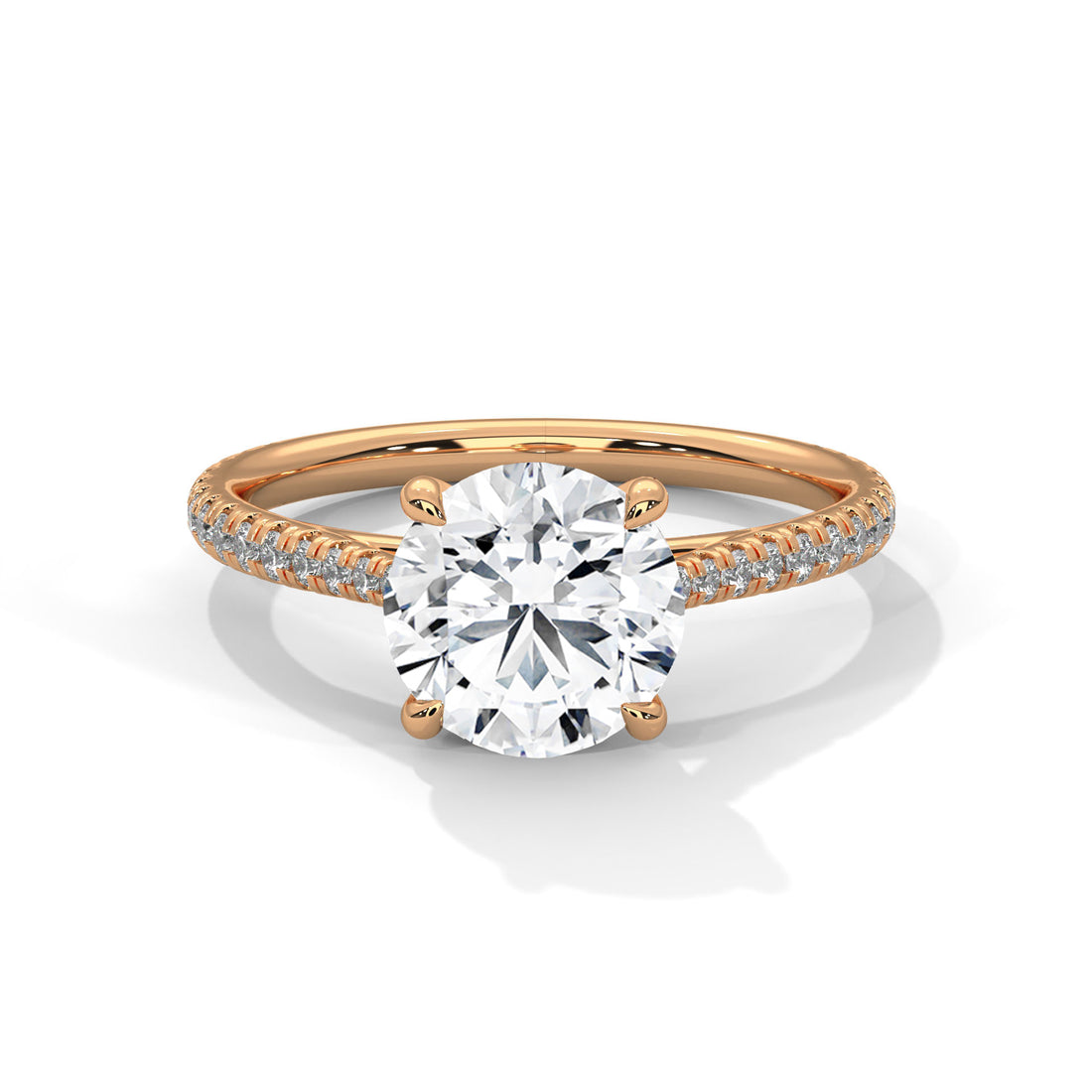 2.22 CT Round Cut Four Prong Solitaire Diamond Ring