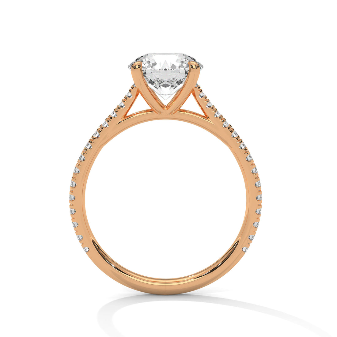 2.22 CT Round Cut Four Prong Solitaire Diamond Ring