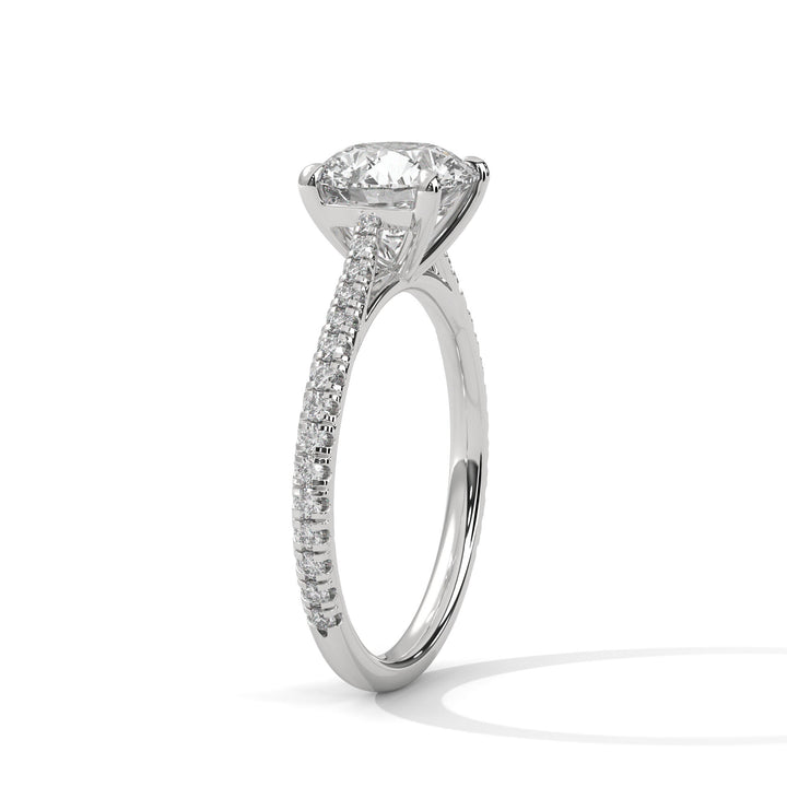 2.22 CT Round Cut Four Prong Solitaire Diamond Ring