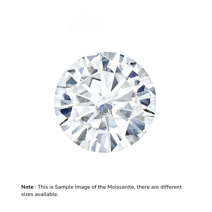 Round Cut Certified Moissanite Diamond D VVS1