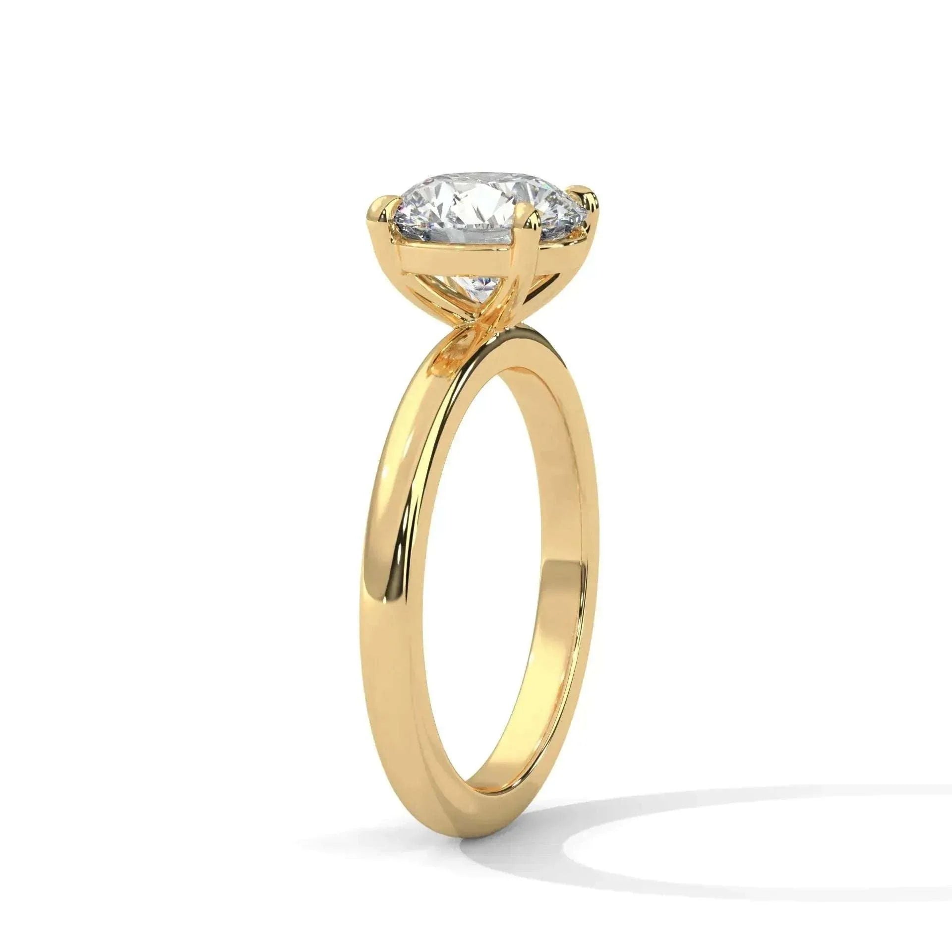 1 CT Portuguese Cut Moissanite Solitaire Engagement Ring in 925 Sterling Silver