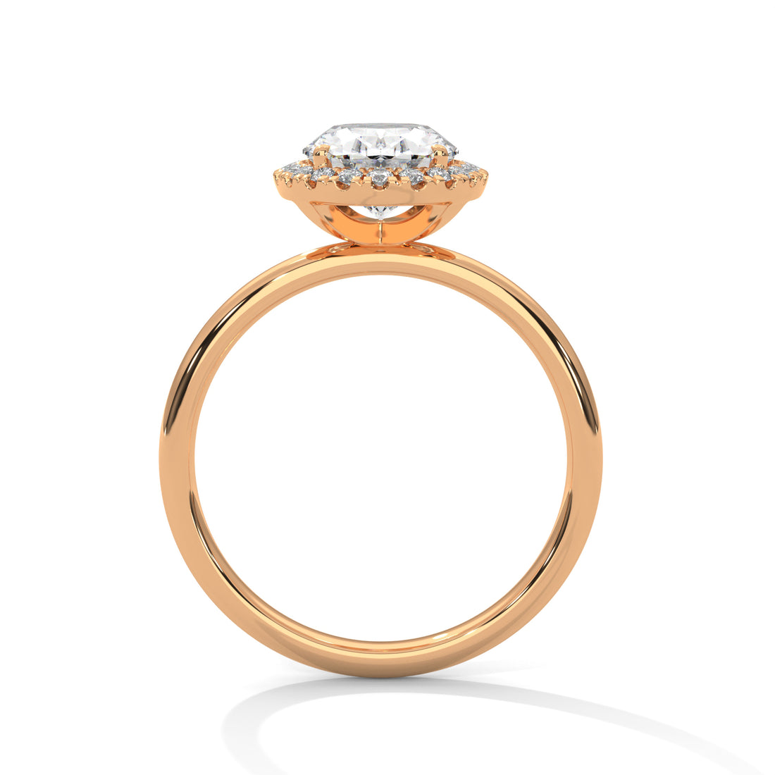 2.16 CT Oval Cut Halo Solitaire Diamond Ring