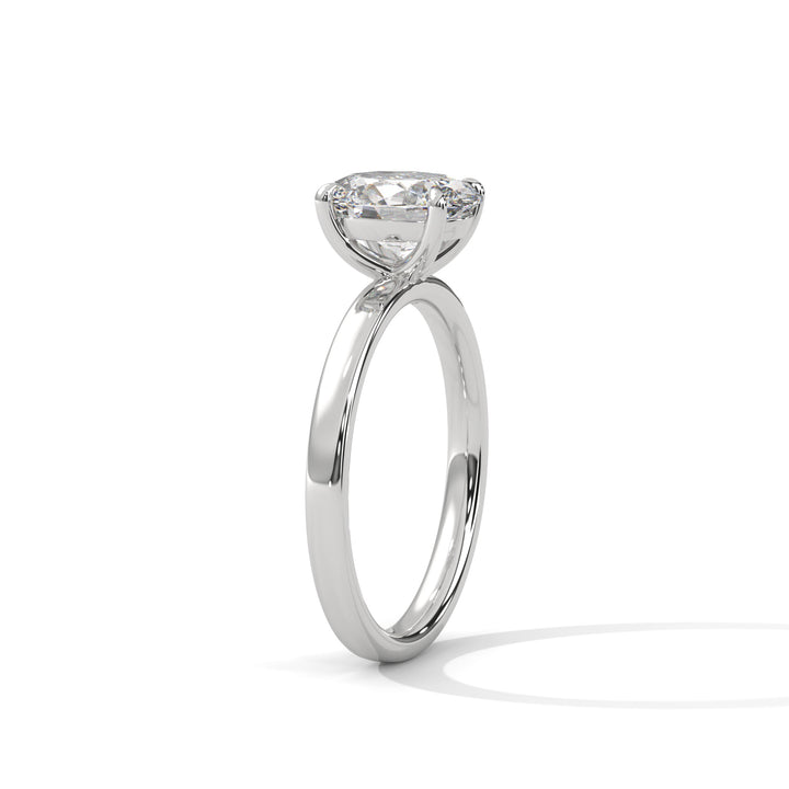 2 CT Oval Cut Solitaire Diamond Ring