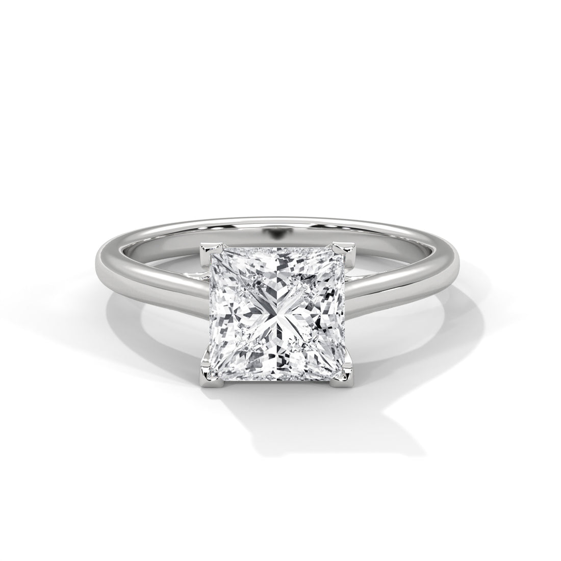 1 CT Princess Cut Solitaire Diamond Ring