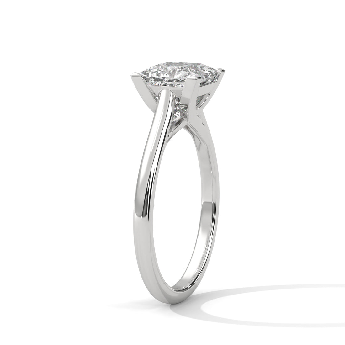 1 CT Princess Cut Solitaire Diamond Ring