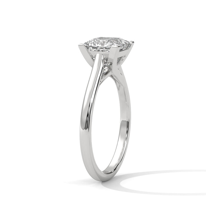 1 CT Princess Cut Solitaire Diamond Ring