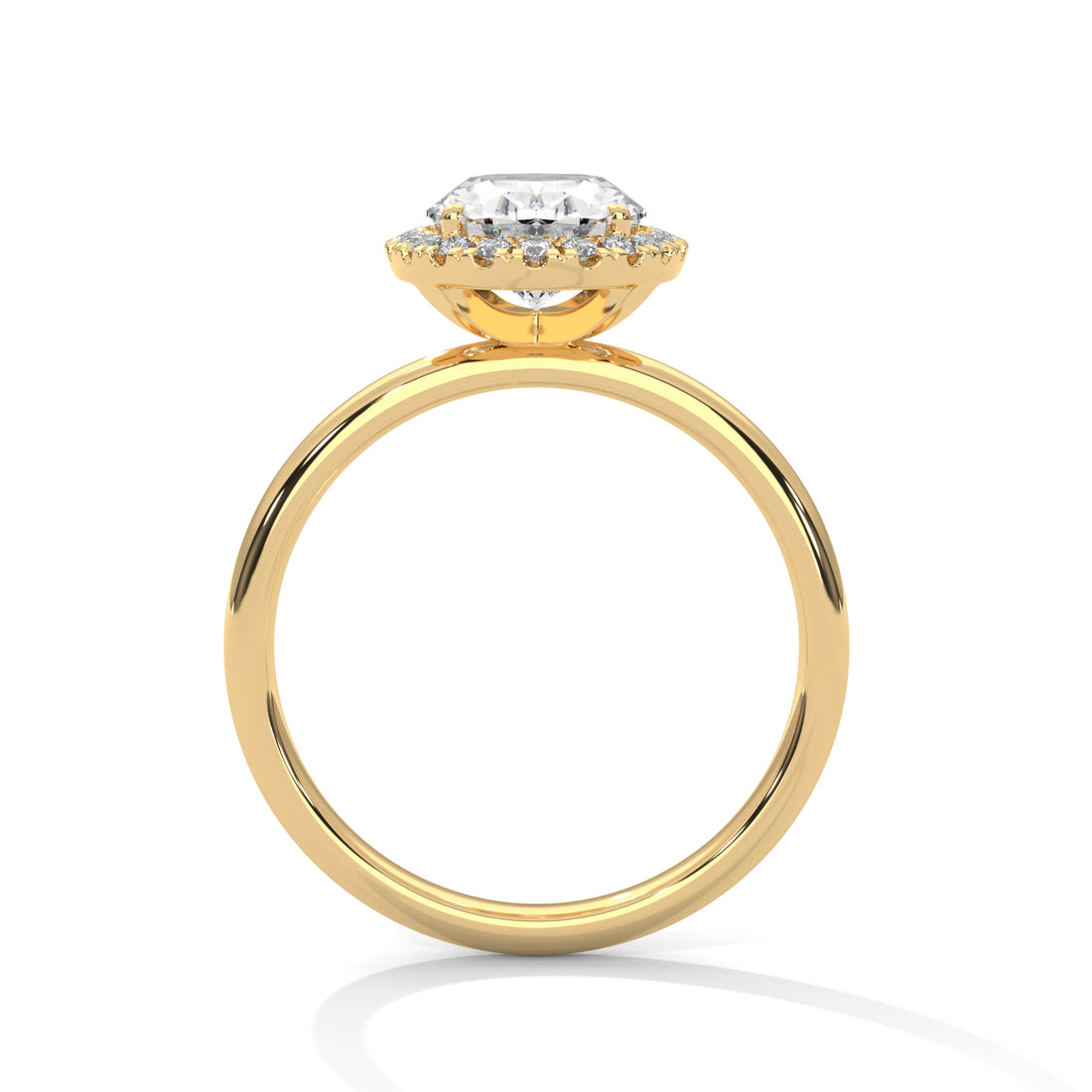 2.16 CT Oval Cut Halo Solitaire Diamond Ring