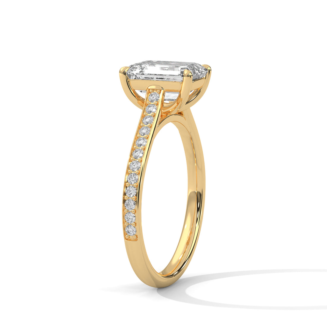 1.24 CT Emerald Cut Solitaire Diamond Ring