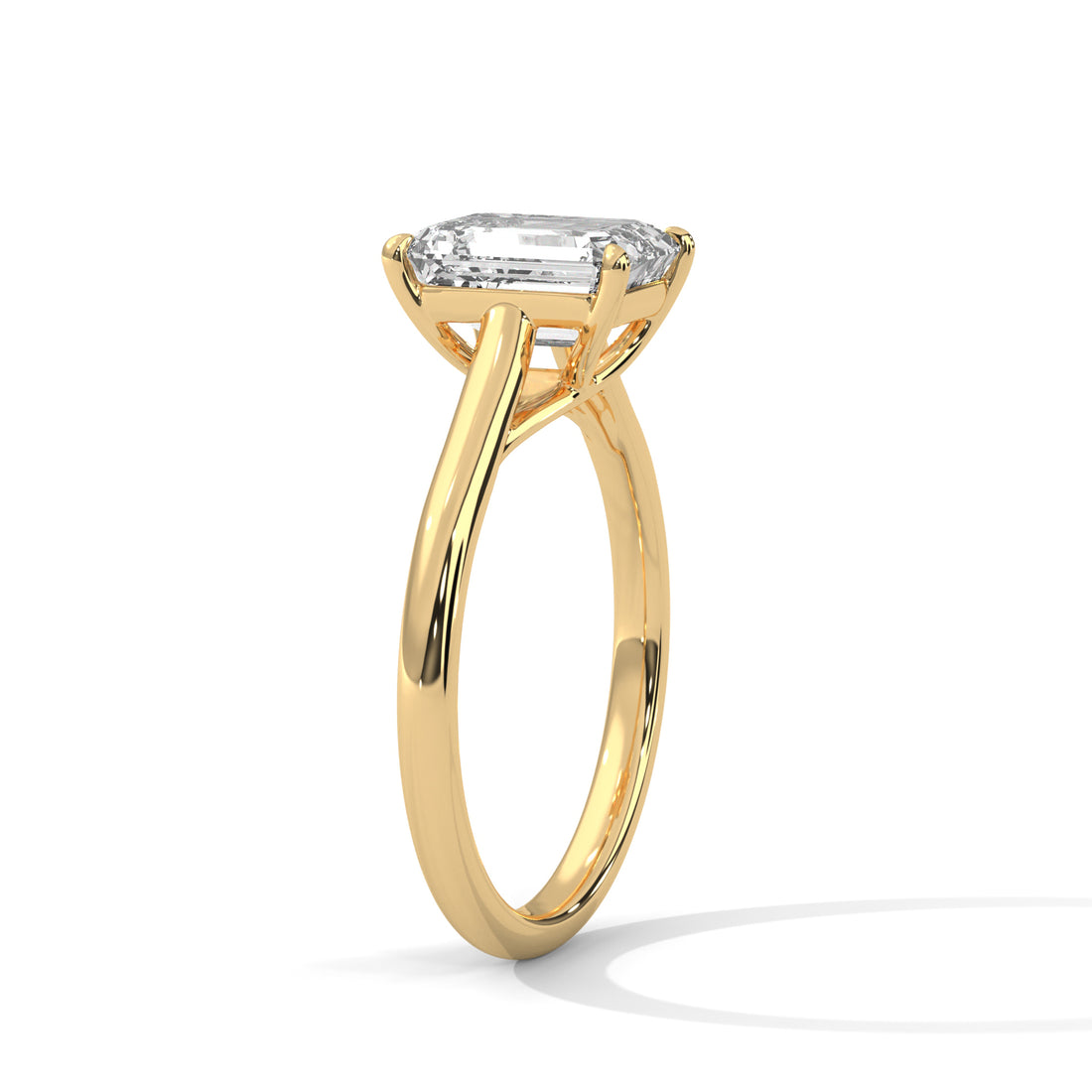 1 CT Emerald Cut Solitaire Diamond Ring