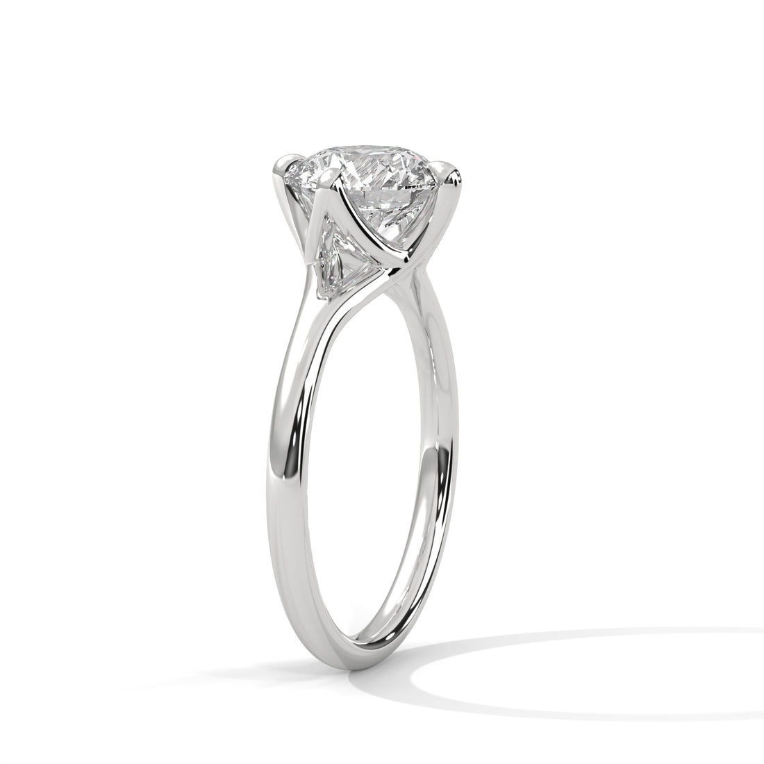 2 CT Twisted Round Cut Solitaire Diamond Gold Ring