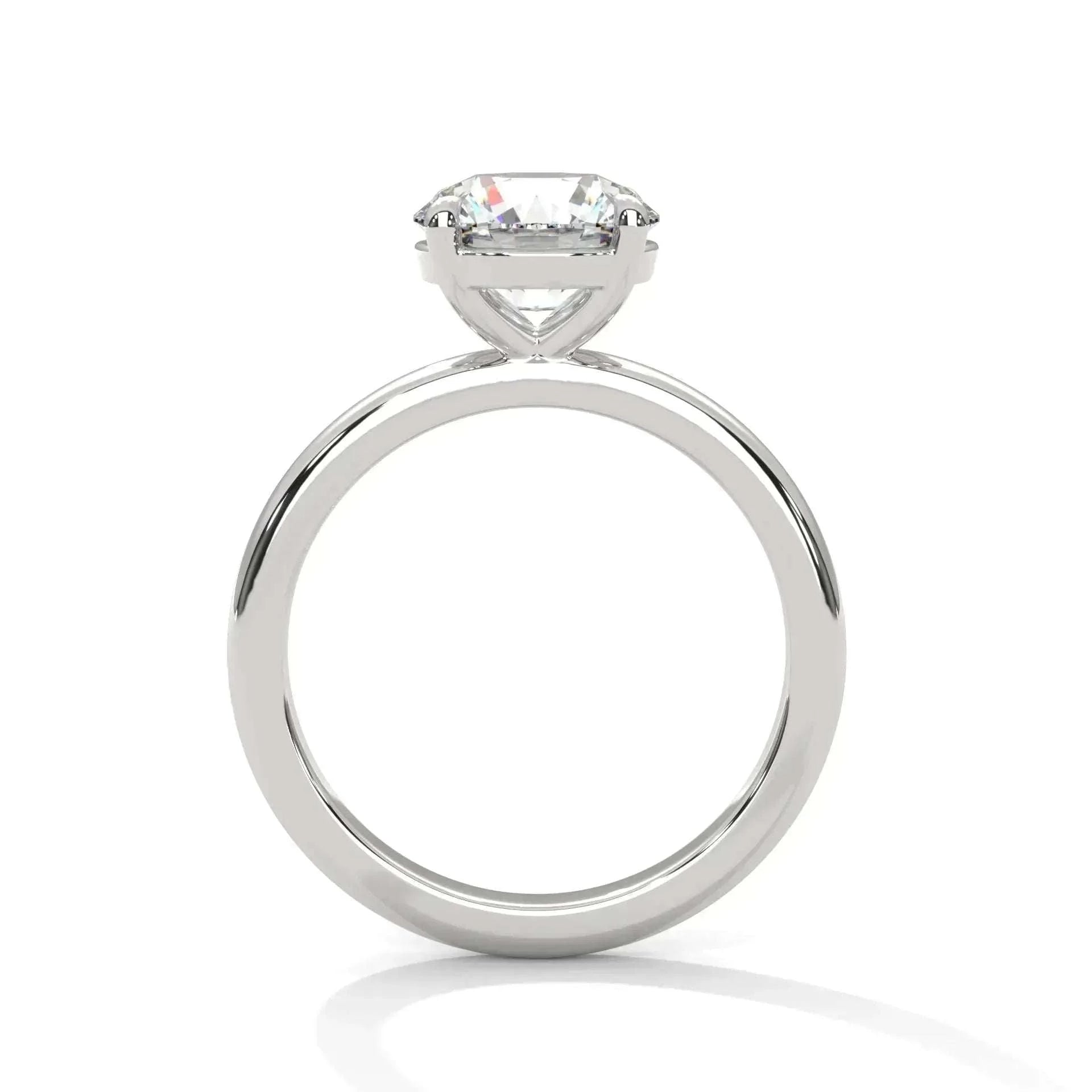 1 CT Portuguese Cut Moissanite Solitaire Engagement Ring in 925 Sterling Silver