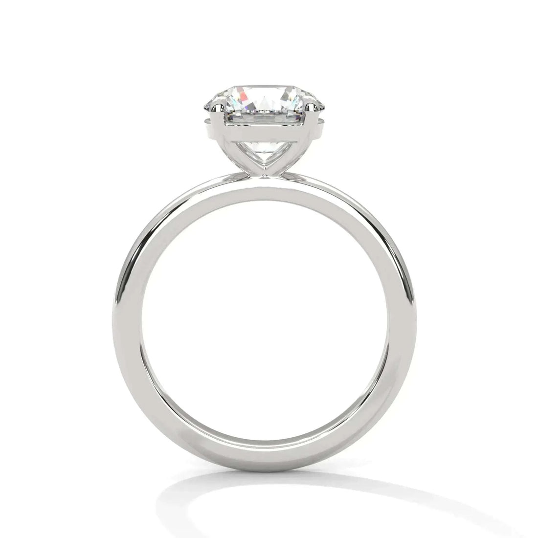 1 CT Portuguese Cut Moissanite Solitaire Engagement Ring in 925 Sterling Silver