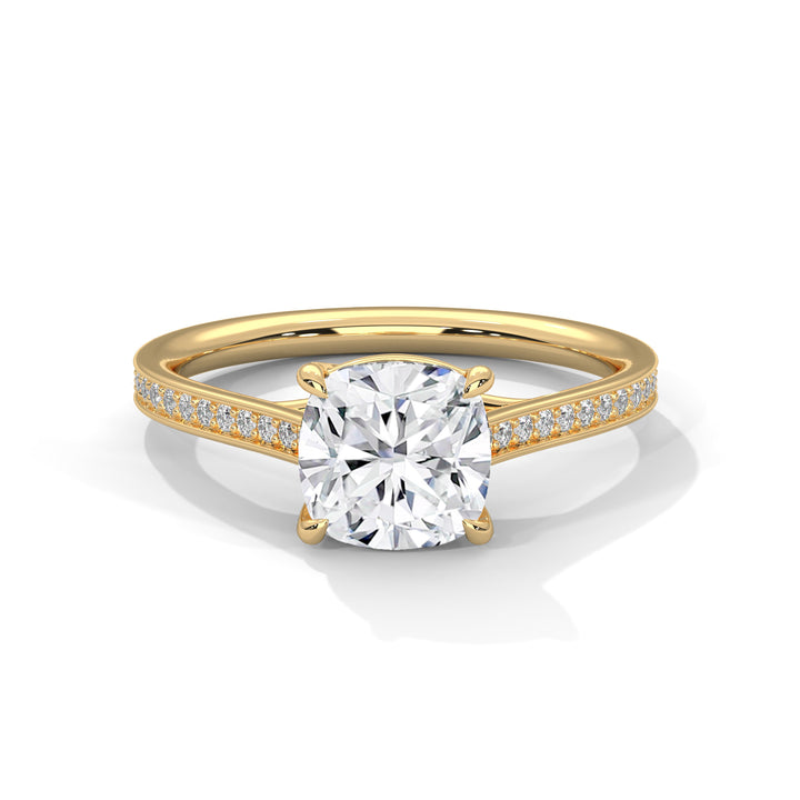2.13 CT Cushion Cut Solitaire Diamond Ring