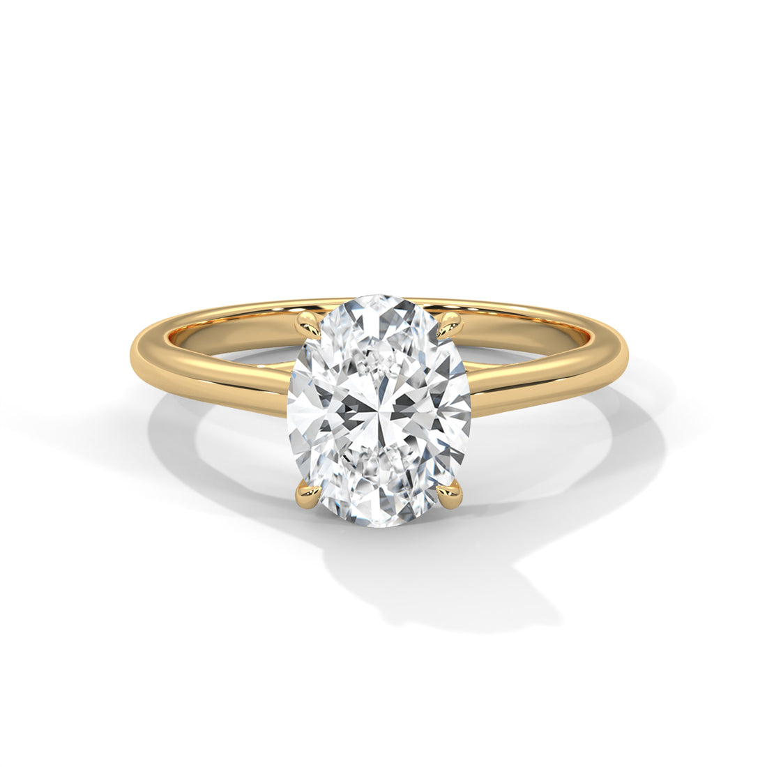 2.00 CT Oval Cut Solitaire Diamond Ring