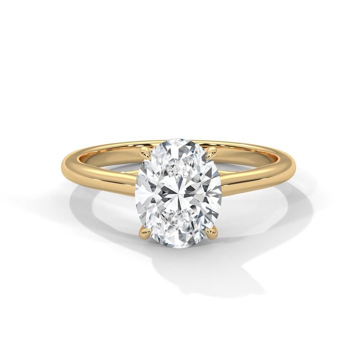 2.00 CT Oval Cut Solitaire Diamond Ring