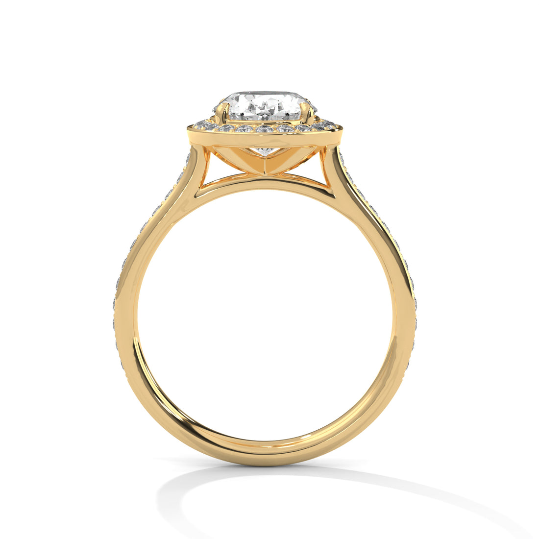 2.42 CT Oval Cut Halo Solitaire Diamond Ring