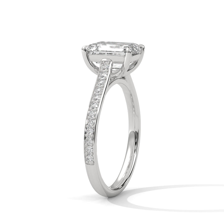 1.24 CT Emerald Cut Solitaire Diamond Ring