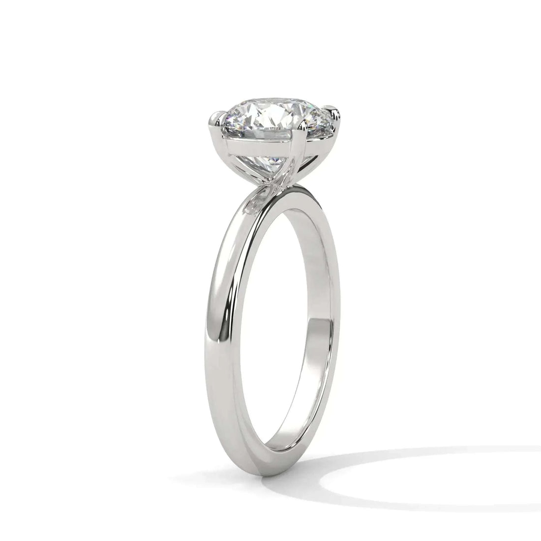 1 CT Portuguese Cut Moissanite Solitaire Engagement Ring in 925 Sterling Silver