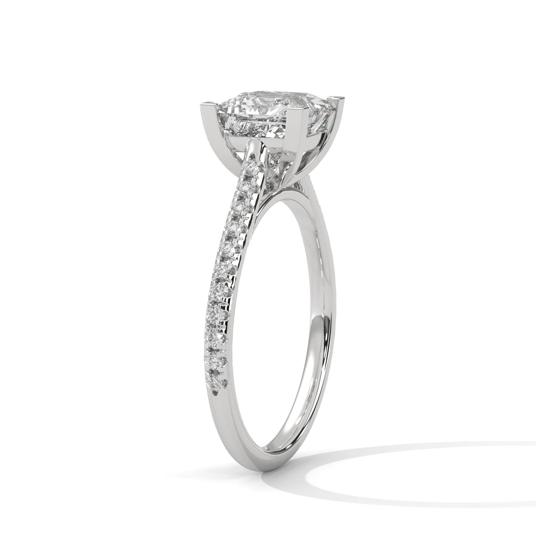 1.22 CT Princess Cut Solitaire Diamond Ring