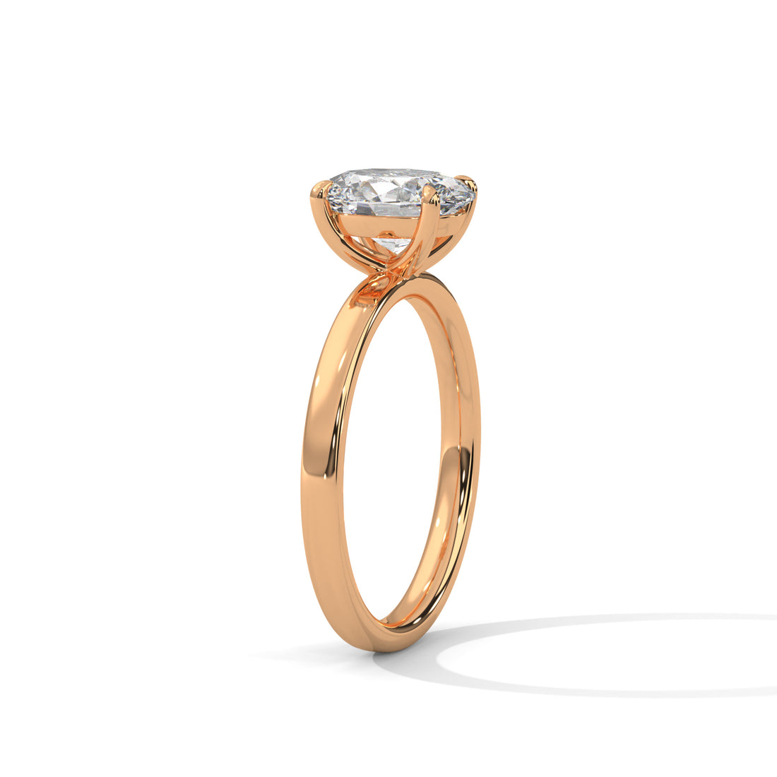 2 CT Oval Cut Solitaire Diamond Ring