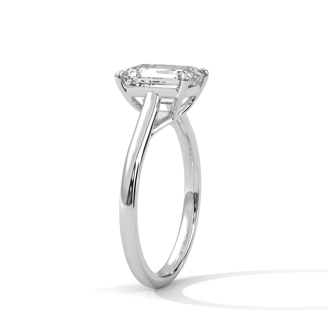 1 CT Emerald Cut Solitaire Diamond Ring