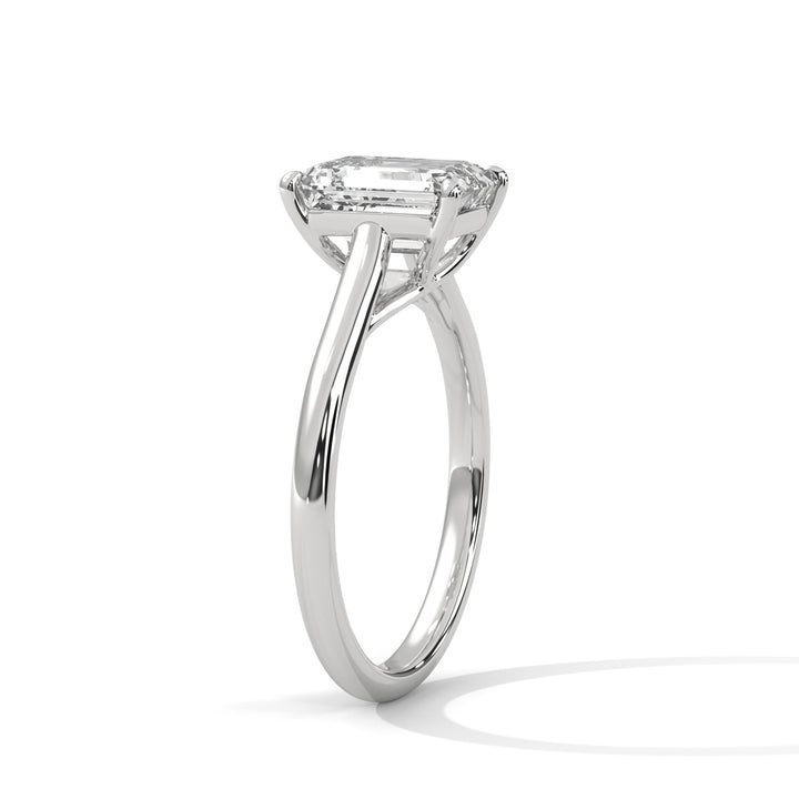1 CT Emerald Cut Solitaire Diamond Ring
