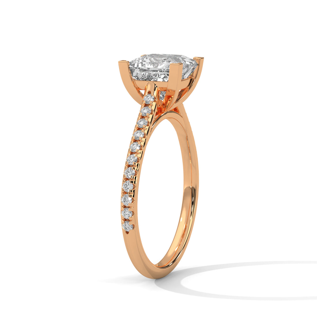1.22 CT Princess Cut Solitaire Diamond Ring