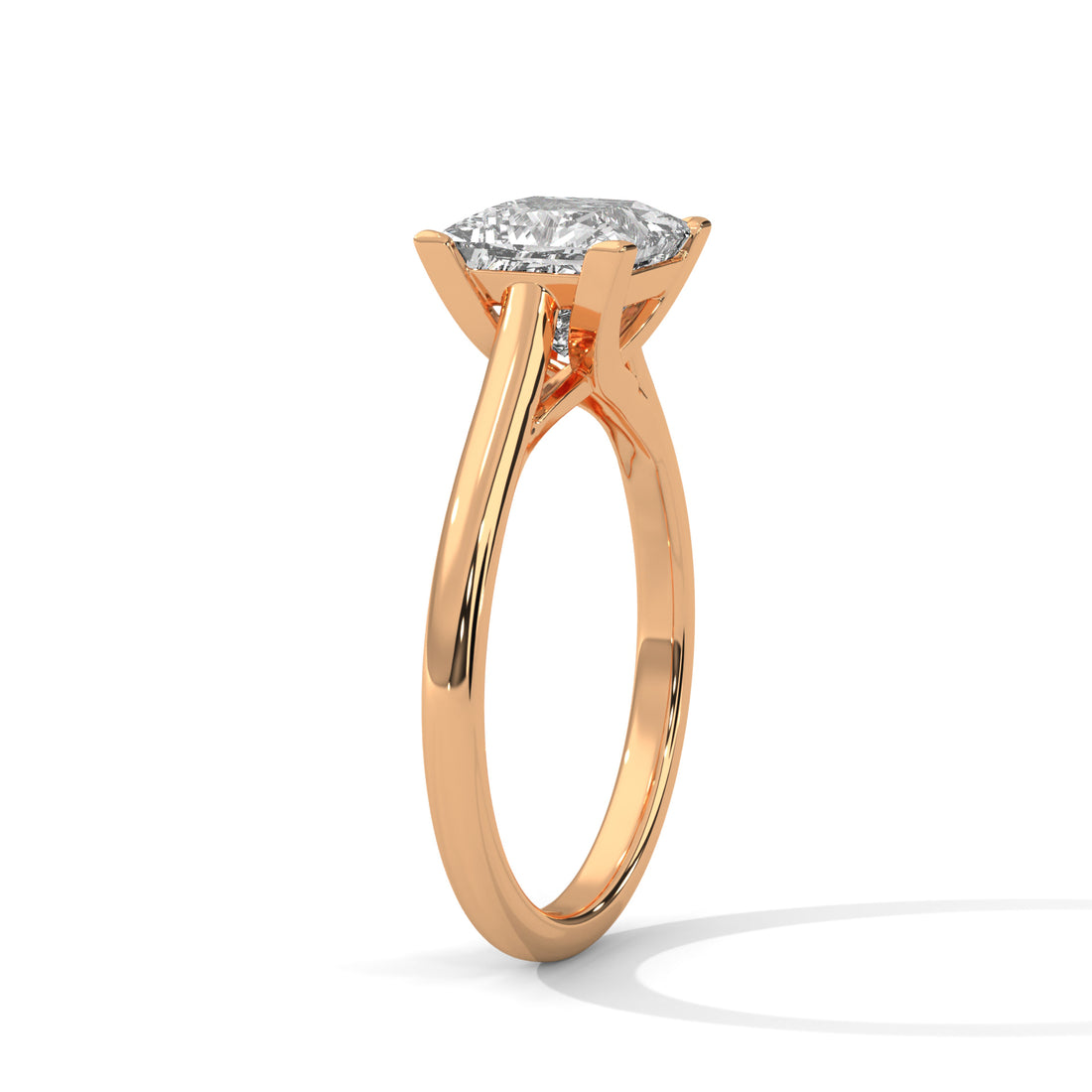 1 CT Princess Cut Solitaire Diamond Ring