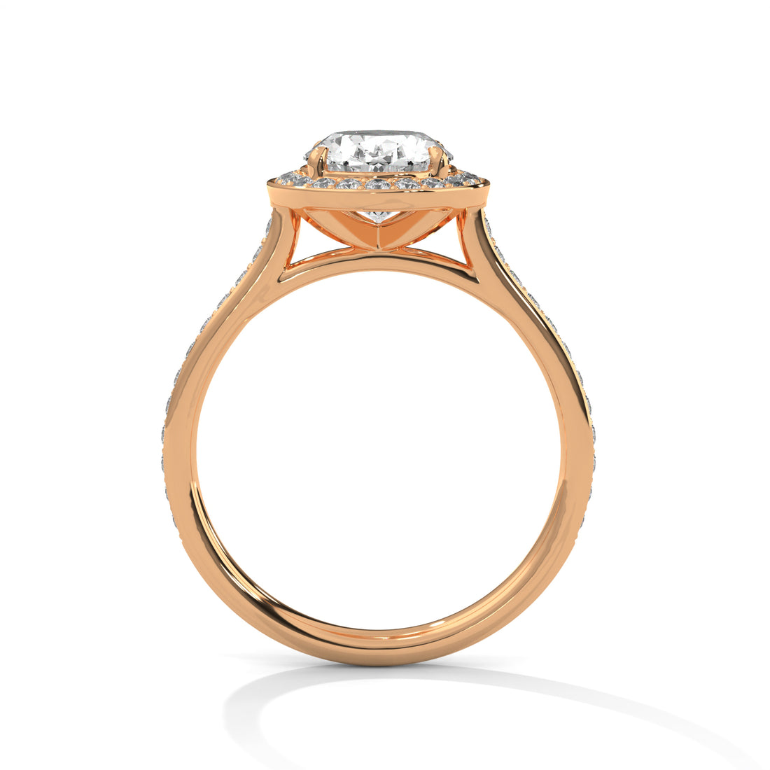 2.42 CT Oval Cut Halo Solitaire Diamond Ring
